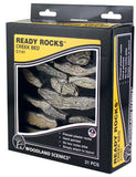 Woodland Scenics C1141 Terrain System Creek Bed Ready Rocks (31) pcs