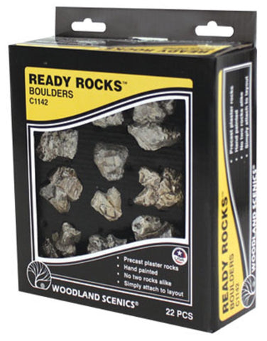 Woodland Scenics C1142 Terrain System Boulder Ready Rocks (22) pcs