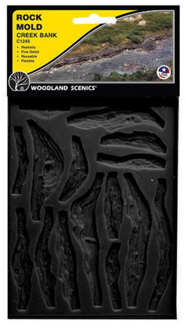 Woodland Scenics C1245 Terrain System Creek Bank Rock Molds (2) pcs