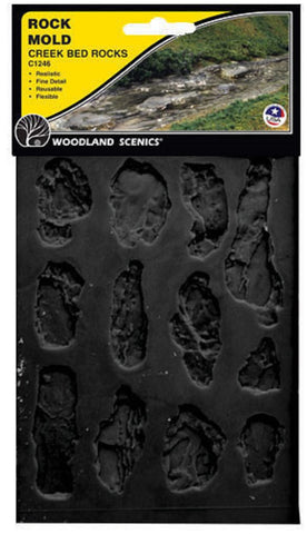 Woodland Scenics C1246 Terrain System Creek Bed Rock Molds (2) pcs