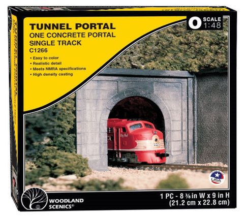 O Scale Woodland Scenics C1266 Concrete Single Track Tunnel Portal