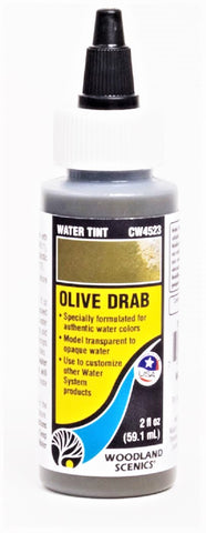 Woodland Scenics Water System CW4523 Olive Drab Water Tint 2 fl oz