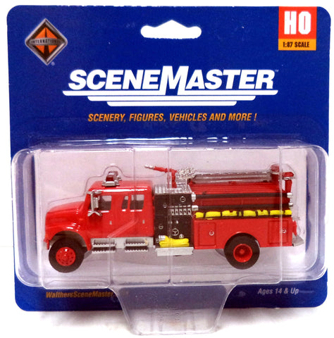 HO Scale Walthers SceneMaster 949-11841 International 4900 Crew Cab Fire Engine