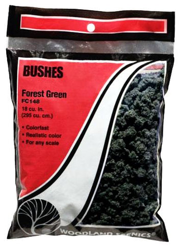 Woodland Scenics FC148 Forest Green Bushes 25.2 Square Inch Bag