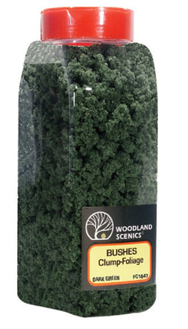 Woodland Scenics FC1647 Dark Green Bushes Shaker 57.7 cu in (945 cu cm)