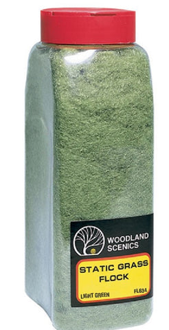 Woodland Scenics FL634 Light Green Static Grass Flock Shaker 57.7 cu in (945 cu cm)