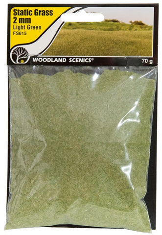 Woodland Scenics FS615 Field System Static Grass Light Green 1/16" 2mm Fibers