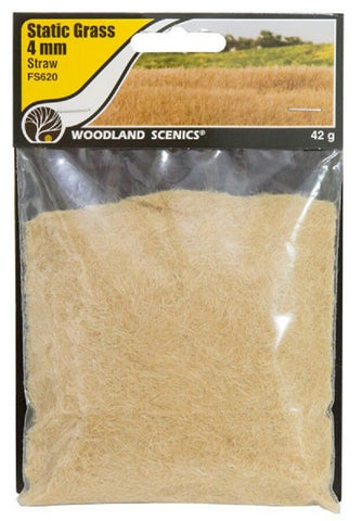 Woodland Scenics FS620 Field System Static Grass Straw 1/8" 4mm Fibers