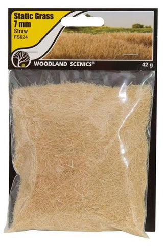 Woodland Scenics FS624 Field System Static Grass Straw 1/4" 7mm Fibers
