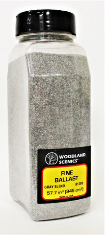 Woodland Scenics B1393 Gray Blend Fine Ballast Shaker 57.7 cu in (945 cu cm)