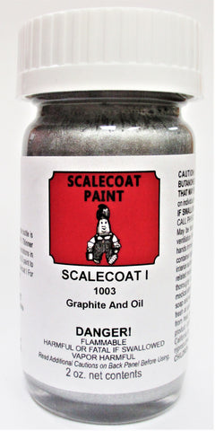 Scalecoat I S1003 Graphite & Oil 2 oz Enamel Paint Bottle