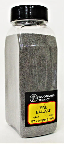 Woodland Scenics B1375 Gray Fine Ballast Shaker 57.7 cu in (945 cu cm)