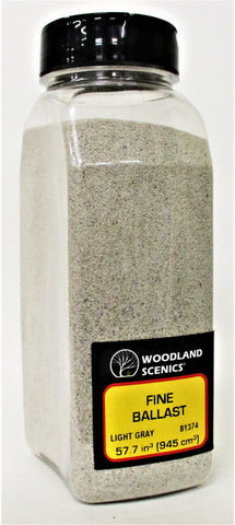 Woodland Scenics B1374 Light Gray Fine Ballast Shaker 57.7 cu in (945 cu cm)