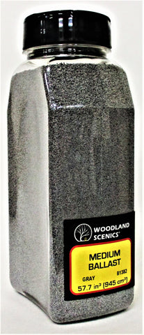 Woodland Scenics B1382 Gray Medium Ballast Shaker 57.7 cu in (945 cu cm)