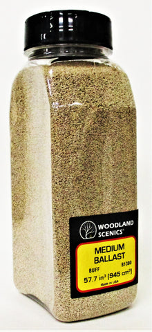 Woodland Scenics B1380 Buff Medium Ballast Shaker 57.7 cu in (945 cu cm)