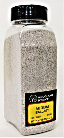 Woodland Scenics B1381 Light Gray Medium Ballast Shaker 57.7 cu in (945 cu cm)