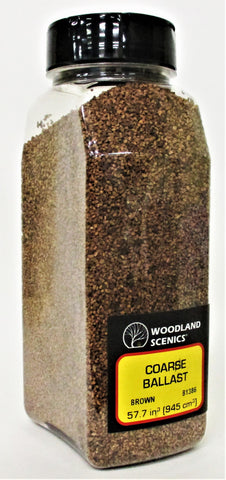Woodland Scenics B1386 Brown Coarse Ballast Shaker 57.7 cu in (945 cu cm)