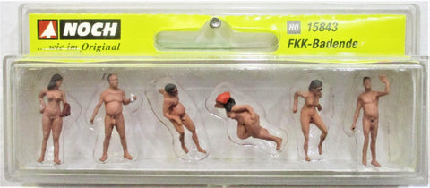 HO Scale Noch Gmbh & Co 15843 Nude Bathers/Swimmers Set #1 pkg (6)