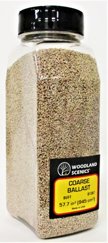 Woodland Scenics B1387 Buff Coarse Ballast Shaker 57.7 cu in (945 cu cm)