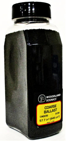 Woodland Scenics B1390 Cinders Coarse Ballast Shaker 57.7 cu in (945 cu cm)