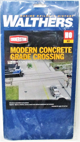 HO Scale Walthers Cornerstone 933-4121 Modern Concrete Grade Crossing Kit