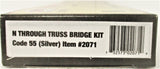 N Scale Atlas 2071 Code 55 Silver Single-Track Through Truss Bridge Kit