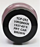 Tru-Color TCP-252 VGN Virginian 1937-1960 Freight Car Brown 1 oz Paint Bottle
