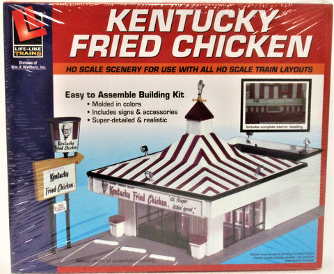 HO Scale Walthers Life-Like 433-1394 Kentucky Fried Chicken Drive-In Kit
