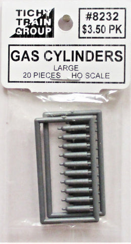 HO Scale Tichy Train Group 8232 Unpainted Large Gas Cylinder pkg (20)