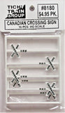 HO Scale Tichy Train Group 8180 CN Canadian-Style Railroad Crossing Sign pkg(10)