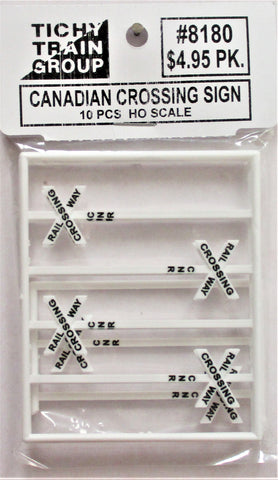 HO Scale Tichy Train Group 8180 CN Canadian-Style Railroad Crossing Sign pkg(10)
