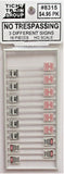 HO Scale Tichy Train Group 8315 Assorted No Trespassing Signs pkg (16)