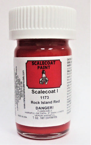Scalecoat I S1173 Rock Island Red 1 oz Enamel Paint Bottle