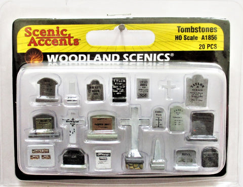 HO Scale Woodland Scenics A1856 Tombstones/Figures (20) pcs