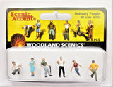 HO Scale Woodland Scenics A1824 Ordinary People Figures (6) pcs