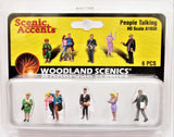 HO Scale Woodland Scenics A1838 People Talking Figures (6) pcs