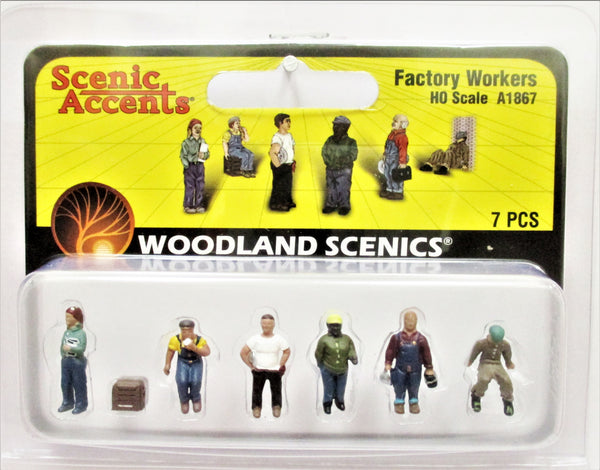 HO Scale Woodland Scenics A1867 Factory Workers Figures (8) pcs ...