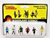 HO Scale Woodland Scenics A1900 Couples in Coats Figures (6) pcs