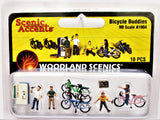 HO Scale Woodland Scenics A1904 Bicycle Buddies Kids Figures (10) pcs