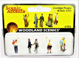 HO Scale Woodland Scenics A1912 Goodbye People Figures (4) pcs