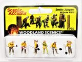 HO Scale Woodland Scenics A1919 Smoke Jumpers Fireman Figures (6) pcs