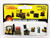 HO Scale Woodland Scenics A1934 Loading Dock Details (6) pcs