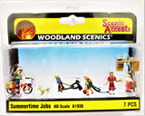 HO Scale Woodland Scenics A1938 Summertime Jobs Figures (7) pcs