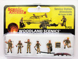 HO Scale Woodland Scenics A1948 Service Station Attendants Figures (9) pcs