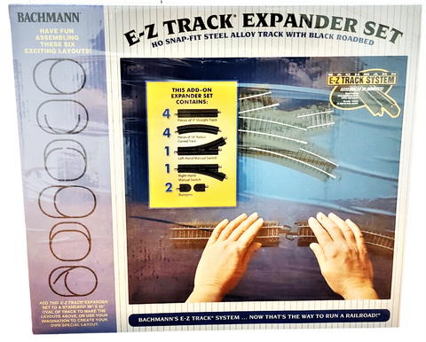HO Scale Bachmann 44494 Track Expander Set Steel E-Z Track w/Black Road Bed