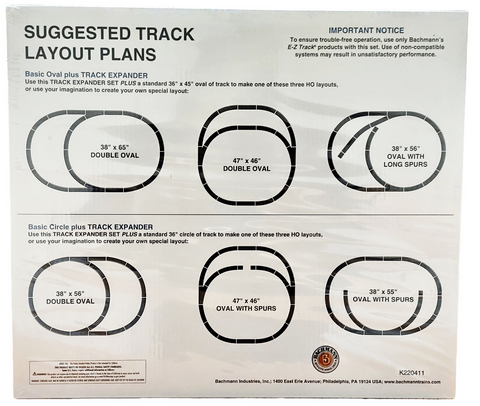 HO Scale Bachmann 44494 Track Expander Set Steel E-Z Track w/Black