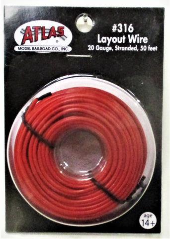 All Scale Atlas 316 Red Layout Wire 50'