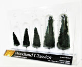 Woodland Classics Ready-Made Trees TR3565 Forever Green - 5/pkg