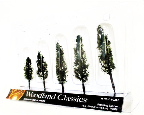 Woodland Classics Ready-Made Trees TR3560 Standing Timber - 5/pkg