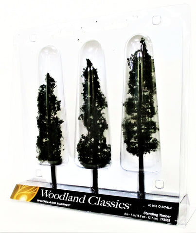 Woodland Classics Ready-Made Trees TR3562 Standing Timber - 3/pkg